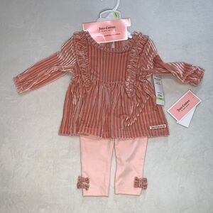Juicy couture blush pink top pants and headband age 3 - 6 months new with tags‎